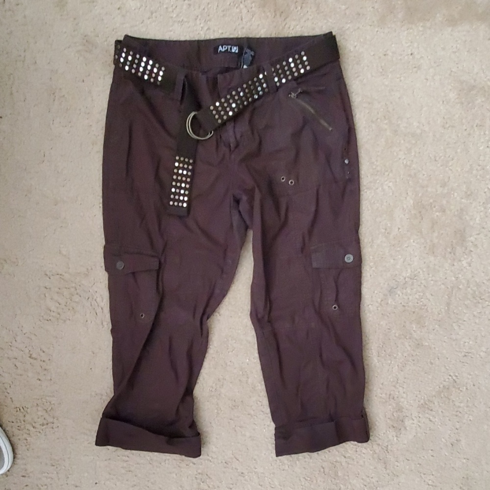 Apt 9 dark brown capris, 10